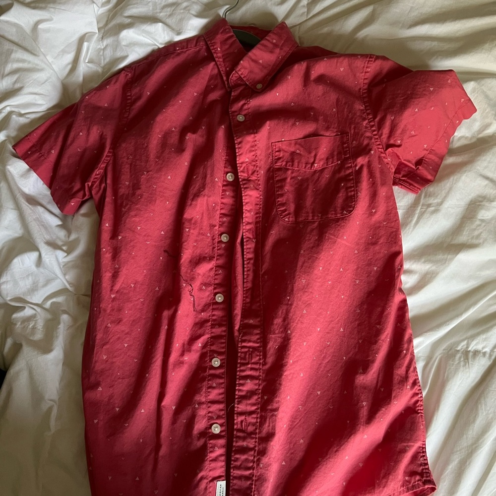 American Eagle Button Down Short Sleeve Size Medi… - image 1